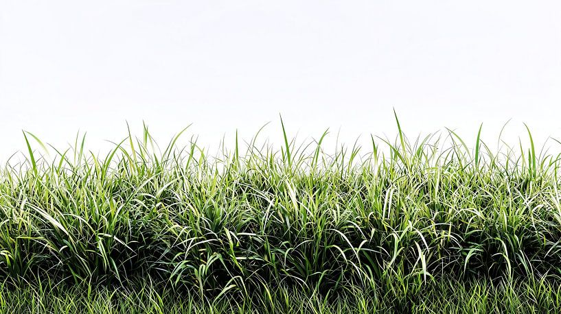 Grass on a white background by Frank Heinz