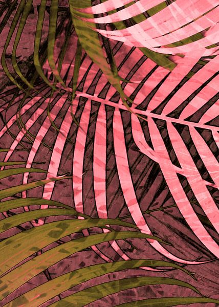 TROPICAL POPPY PINK LEAVES-3 von Pia Schneider