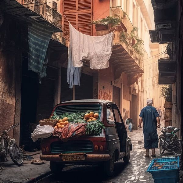 Straßenleben in Marrakesch von Studio Allee