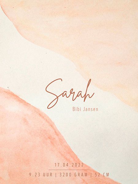 Geburtsposter zum Selbstgestalten von Elles