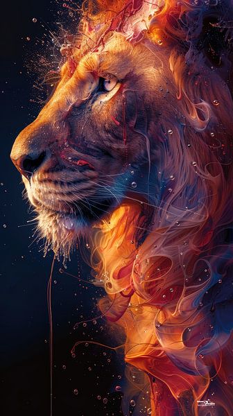 Alkoholtinte - Löwe von Gelissen Artworks