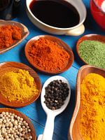 Colorful assortment of spices