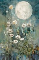 Blumen unter dem Vollmond