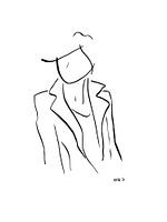 Dessin à l'encre femme debout