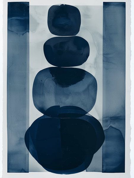 Indigo, moderne et abstrait par Carla Van Iersel
