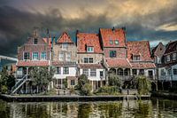 Old fishermen's cottages in Enkhuizen