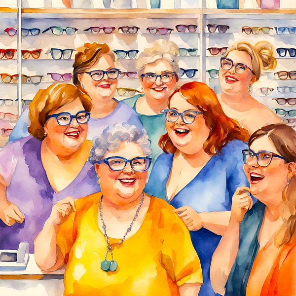 cosy ladies in the eyewear shop by De gezellige Dames