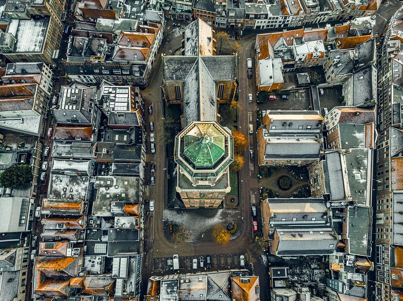 Zwolle Peperbus church tower during a cold winter sunrise by Sjoerd van der Wal Photography