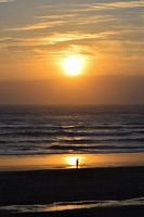 Fischer bei Sonnenuntergang, Biscarrosse