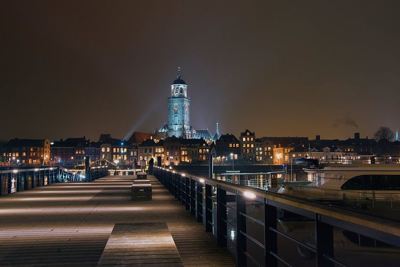 Deventer skyline by night by Rob De Jong
