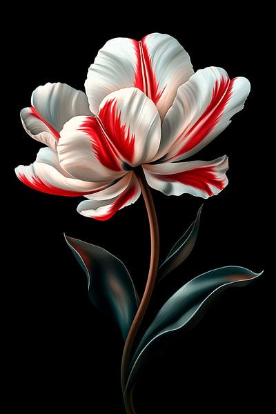 Rouge avec tulipe blanche par Richards Fine Art