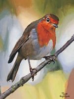 Robin painting