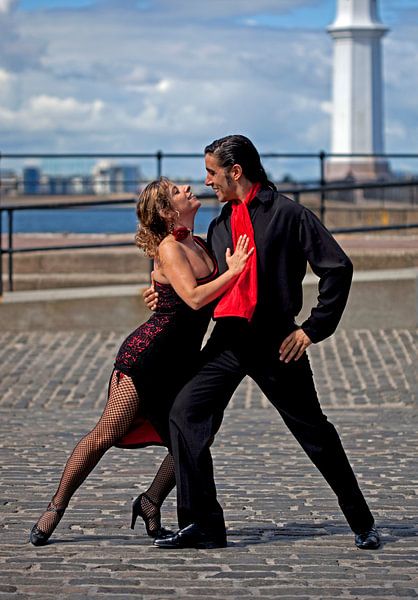Tango dancers from Argentina. by Arch White