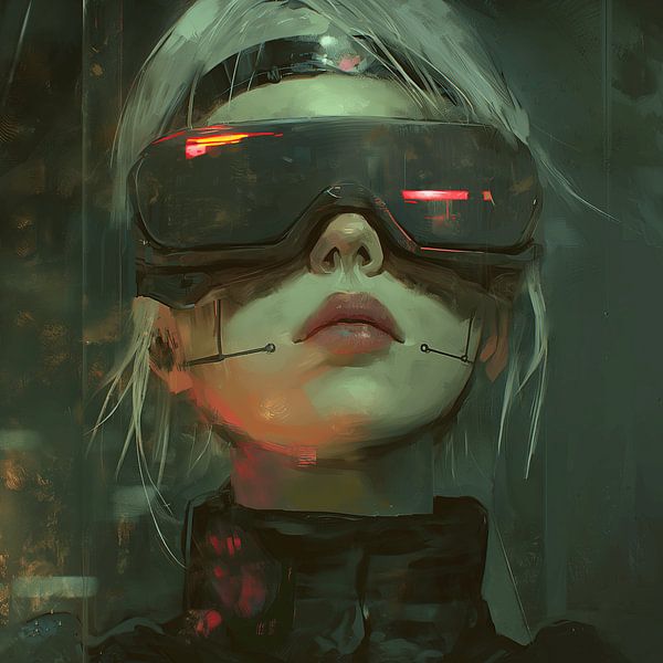 Futuristische Dame von Mel Digital Art