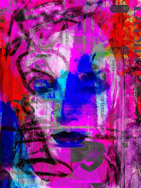 Yeux et lèvres bleus par Gabi Hampe