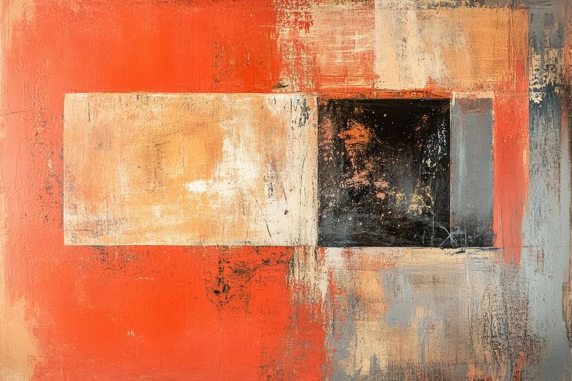 Abstract Harmony in Fiery Palette by Eva Lee