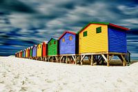 Cape Town colourful beach huts