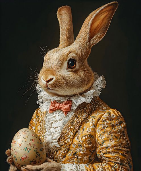 Eier und Eleganz: Ein Kaninchen mit Klasse von But First Framing