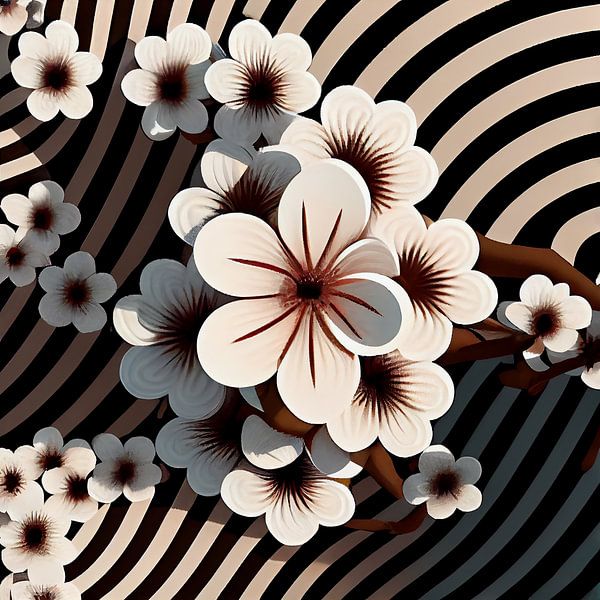 Kirschblüten Bio-Streifen von Bianca ter Riet