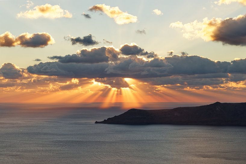 Sunbeams on Santorini by Ralf Lehmann