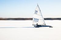 Navigation sur glace à Lelystad, Pays-Bas