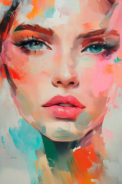 Farbenspiel der Gesichtszüge von Poster Art Shop