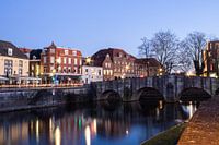 Reflection of the Roerkade in the water of the Roer