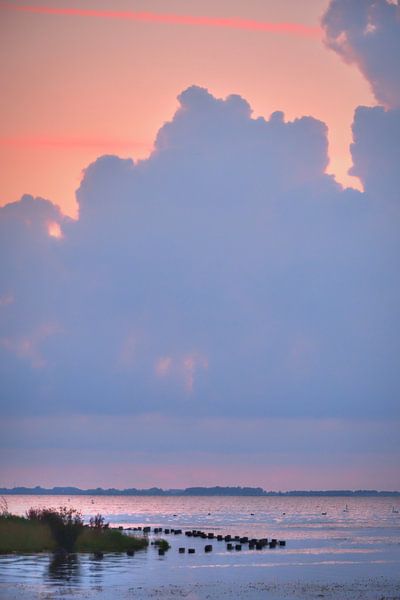 Sunset Eemmeer near Spakenburg by Watze D. de Haan
