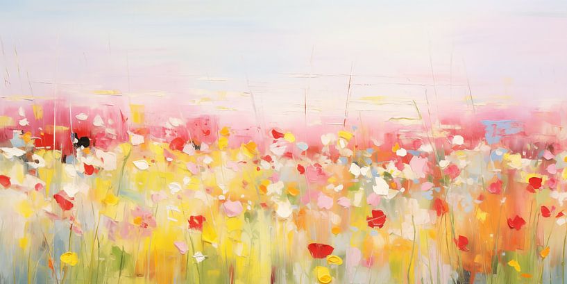 Frühlingsdämmerung in Aquarell von Emil Husstege