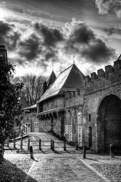 Koppelpoort historical Amersfoort black and white by Watze D. de Haan