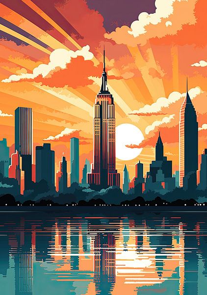 Art Deco New York Poster Print von Niklas Maximilian