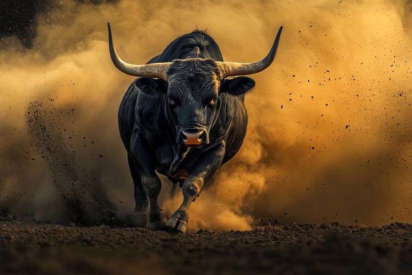 Unbändige Kraft - Stier zwischen Himmel und Erde von MArt