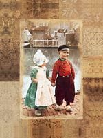 kinderen in Volendams Kostuum