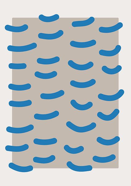 Waves - graphic shapes on beige background by Daan Bakker