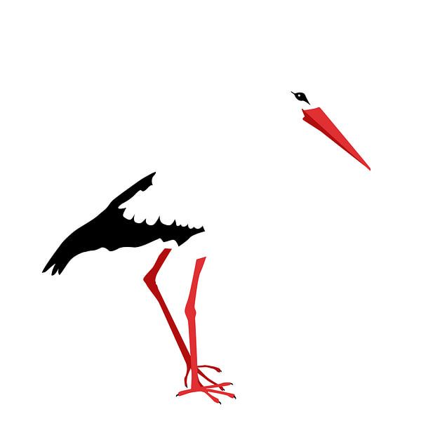 Weniger ist mehr. Storch von Bianca Wisseloo