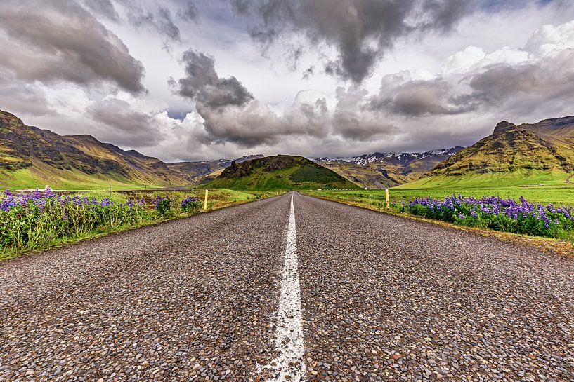 Weg in Seljavallalaug van Easycopters