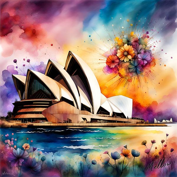 L'Opéra de Sydney fleurit par Mellow Art