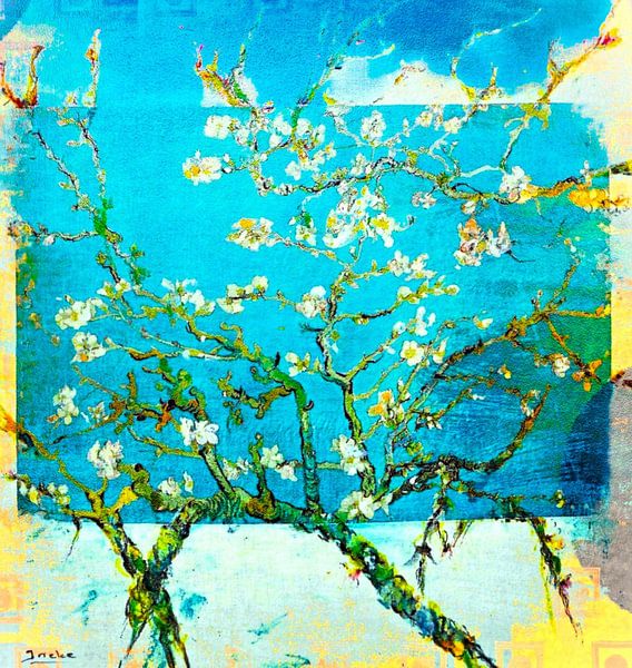 Le pommier en fleurs. Inspiration Vincent van Gogh,( 7 ) par Ineke de Rijk
