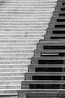 Black and white stairs