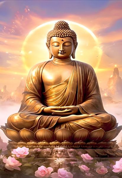 Gold Buddha by Art Kingdom