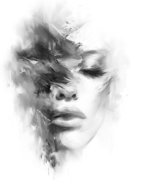 Whispering Hues #3 Monochrome by Mister Artwork