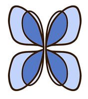 Schmetterling, abstrakte Strichzeichnung