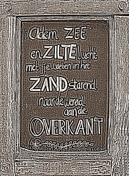 Bord met tekst van Jose Lok