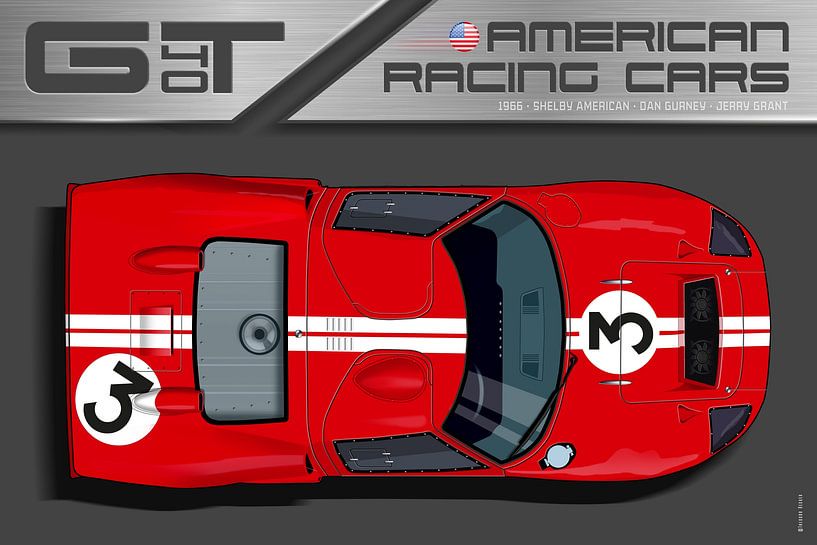 Ford GT40 No.3, Lm 1966 par Theodor Decker