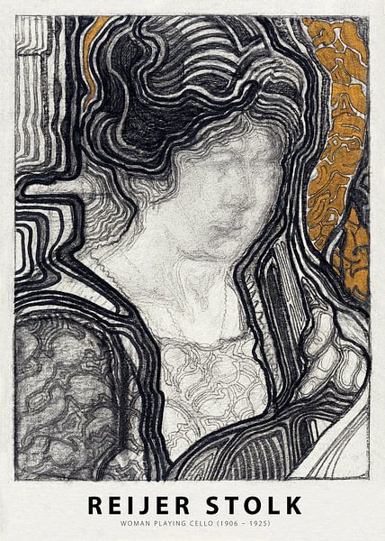 Reijer Stolk - Woman Playing Cello von Old Masters