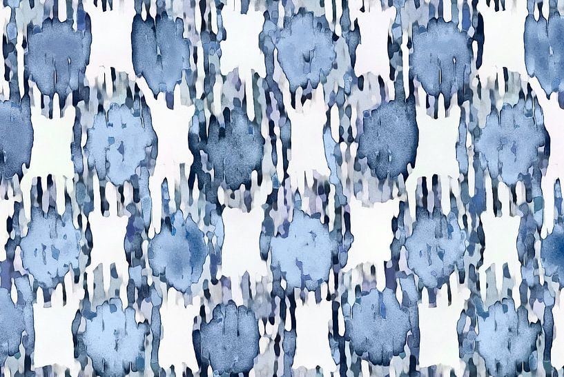 Abstrakte Formen Blau von FRESH Fine Art