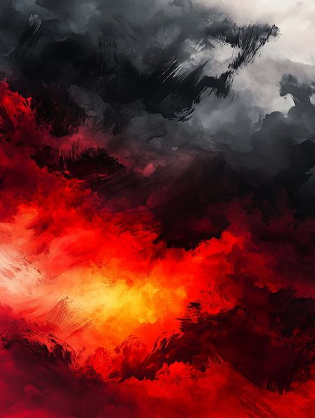 Nuages de tempête au feu ardent par artefacti