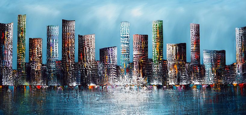La ville bleue par Gena Theheartofart