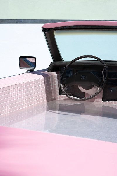 Classic pink Cadillac jacuzzi by Jenine Blanchemanche