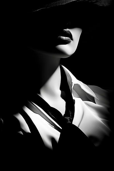 Femme mystérieuse dans l'ombre par Karina Brouwer